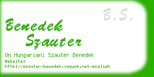 benedek szauter business card